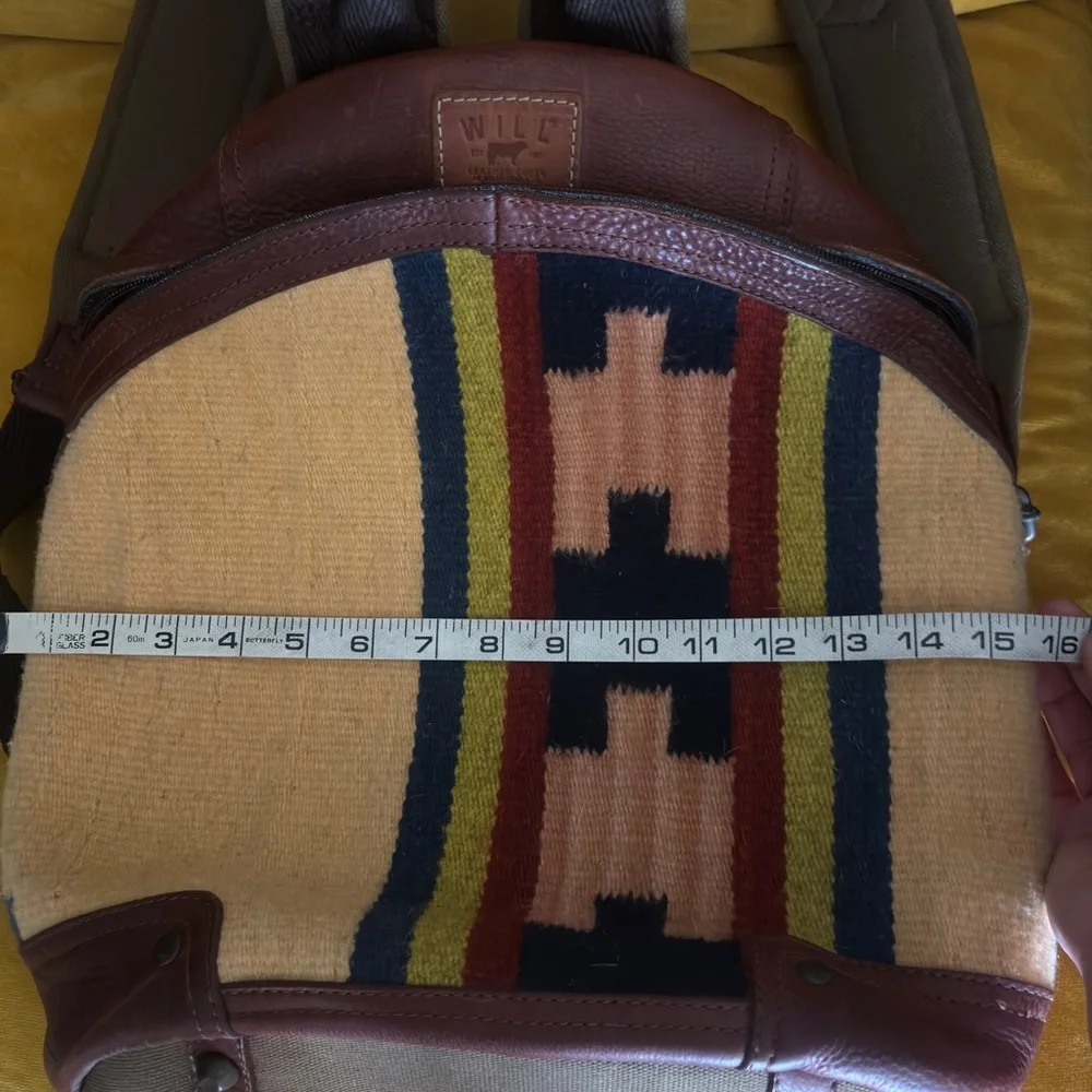 Will Leather Goods Brown and Multicolor Backpack - Picture 7 of 9